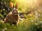 Ai Generated illustration Wildlife Concept of Wild rabbit