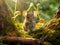 Ai Generated illustration Wildlife Concept of Wild wood mouse
