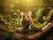 Ai Generated illustration Wildlife Concept of Wild wood mouse
