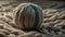 AI generated illustration of a wool ball resting on the floor - AI generated digital art