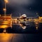 AI-generated image of an airplane parked in an airport parking