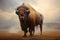 AI generated image of american bison on field