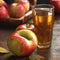 ai generated image of an apple juice with apples