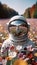 AI-Generated Image: Astronaut on the Planet of Flowers