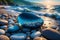 aI-generated image beautifully captures the enchanting sight of a few exquisite pebbles