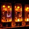 AI generated image - Cyberpunk device with nixie tubes and vacuum tubes