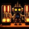 AI generated image - Cyberpunk device with nixie tubes and vacuum tubes
