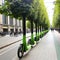 AI generated image - european city green mobility