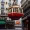 AI generated image - fantasy red cable car