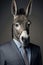 ai generated image portrait of a donkey in a business suit