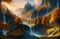 AI-generated image transports viewers to a fantastical scene reminiscent of Rivendell