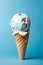 AI generated images Ice cream, various flavors and colors Delicious