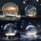 AI generated images Snowball, clear crystal ball with snow,