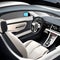 Ai generated the interior of a modern vehicle with a sleek dashboard and steering wheel