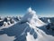 AI generated landscape showcasing snow hitting mountain slopes during avalanche