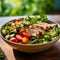 AI generated large bowl of fresh green salad