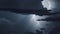 AI Generated Lightning Strike in Dark Cloudy Sky