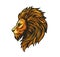 Ai generated lion head mascot, fierce predatory
