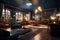 AI generated living space with a celestial charm through starry night themed interior design