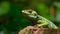AI generated lizard in nature background