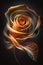 AI generated long exposure image of a rose