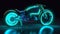 ai generated motorbike in neon colors