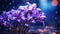 AI Generated Mystical Iris Purple Background Enchanting Elegance