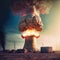 AI-Generated Nuclear Plant Explosion: Menacing Nuclear Mushroom Cloud