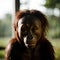 AI generated portrait of a young orangutan