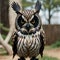 AI generated realistic portrait of a brown spotted owl