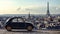 AI-Generated Retrofuturistic French Car with Paris and Eiffel Tower Background