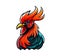 Ai generated rooster or cock mascot, proud bird