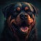 AI generated Rottweiler dog looking at camera