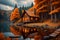 AI-generated rustic witch\\\'s cabin, nestled in the heart of a serene and mystical forest.