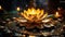 AI Generated Sacred Symbolism Hare Krishna Mantra and Lotus Flower