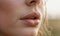 Ai generated Sexy lips. Macro of woman\\\'s face part. Beauty pink lip. Beautiful make-up close-up, passionate lips