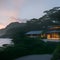 Ai generated a stunning hilltop home with picturesque views of the waterfront