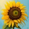 An AI-generated sunflower image