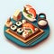 AI generated sushi
