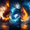 Ai generated three majestic dragons soaring through the clouds