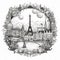 AI generated, vector illustration, vector illustration of Paris, the capital city of France.