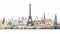 AI generated, vector illustration, vector illustration of Paris, the capital city of France.