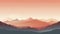 AI generated. Vector illustration. View of an alpine landscape. Simple vector illustration