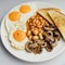 ai generated vegetarian english breakfast