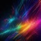 AI generated vibrant multicolored light streaks