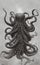 AI generated vintage image of an octopus