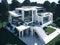 Ai generatederial view of a stunning modern white building