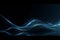 Ai Generative Abstract blue wave on black background. Elegant background for business tech presentations