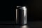 Ai Generative Aluminum can mockup isolated on black background. 3d render illustration