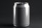 Ai Generative Aluminum can mockup isolated on black background. 3d rendering